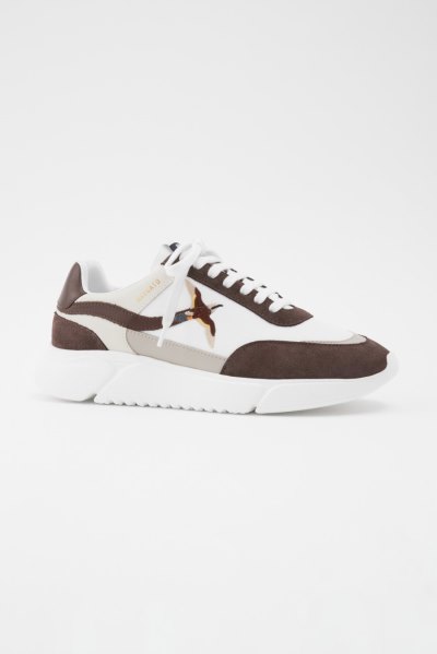 Férfi Axel Arigato Genesis Stripe B Bird Runner Tornacipő Fehér Barna Magyarország | 5987-91